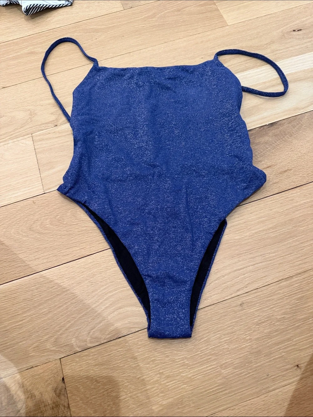 SOLID & STRIPED Kids Navy Blue Sparkle One-Piece Swimsuit